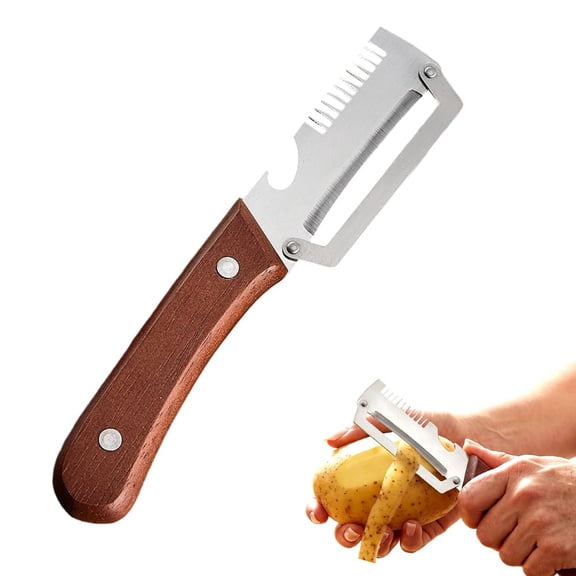 Elite Peeler,Heavy Duty Stainless Steel Vegetable Peeler for Kitchen, Durable Wooden Handle Fruit Peeler, Multi-Functional Vegetable Peeler Tool for Home Use
