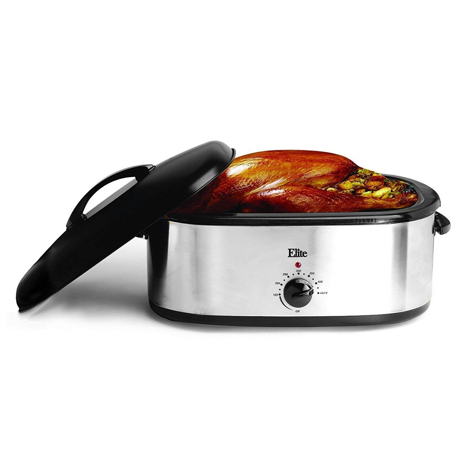 Elite Platinum 18Qt Stainless Steel Roaster Oven with Buffet Server