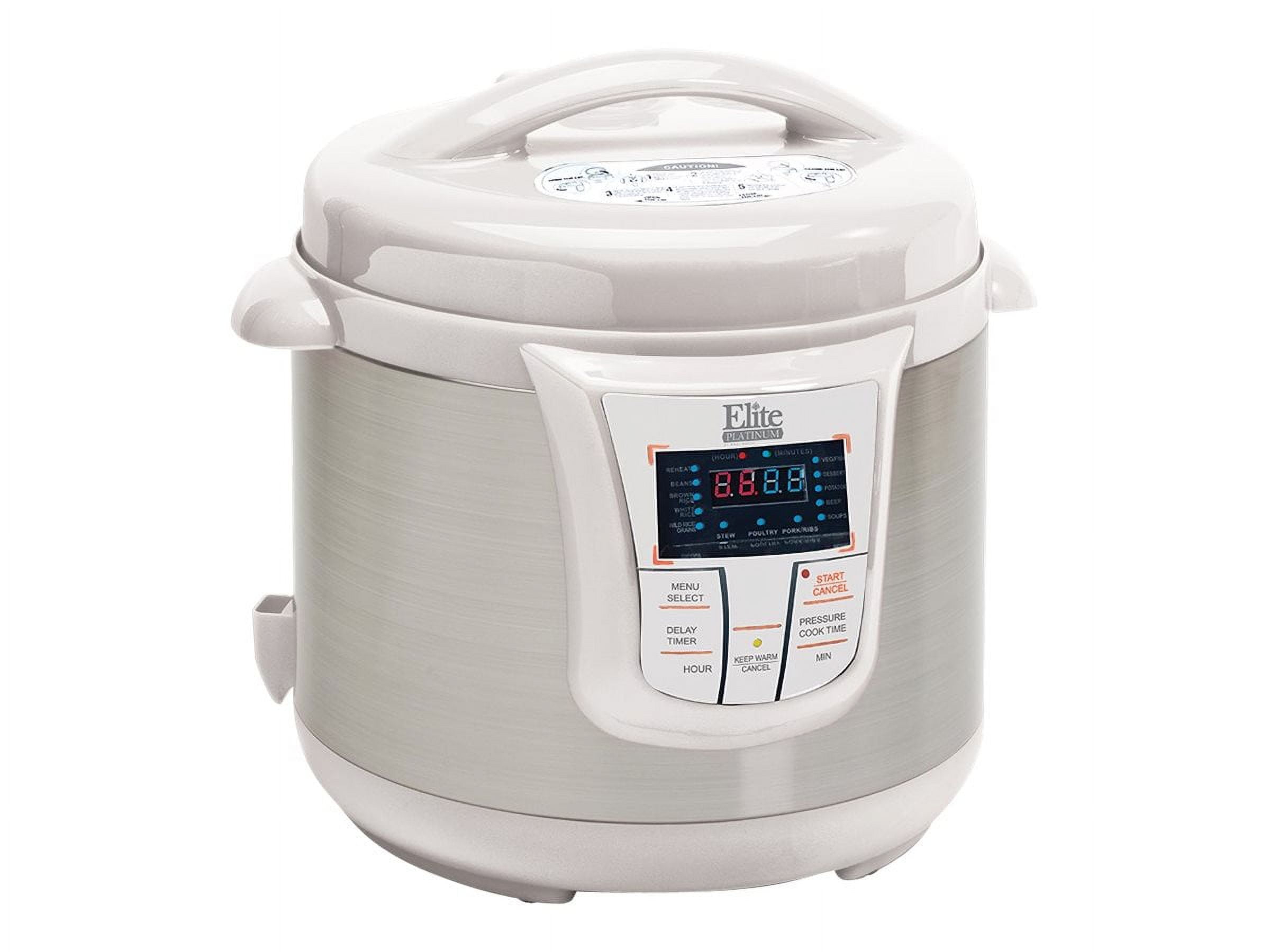Elite Platinum NEW and IMPROVED EPC-1013 10 Quart Electric Pressure Cooker,  Stainless Steel 