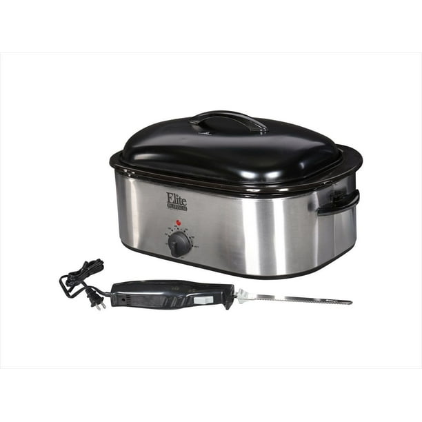 Elite Platinum ERO210BK 18 Qt Roaster Oven Stainless Steel with Buffet