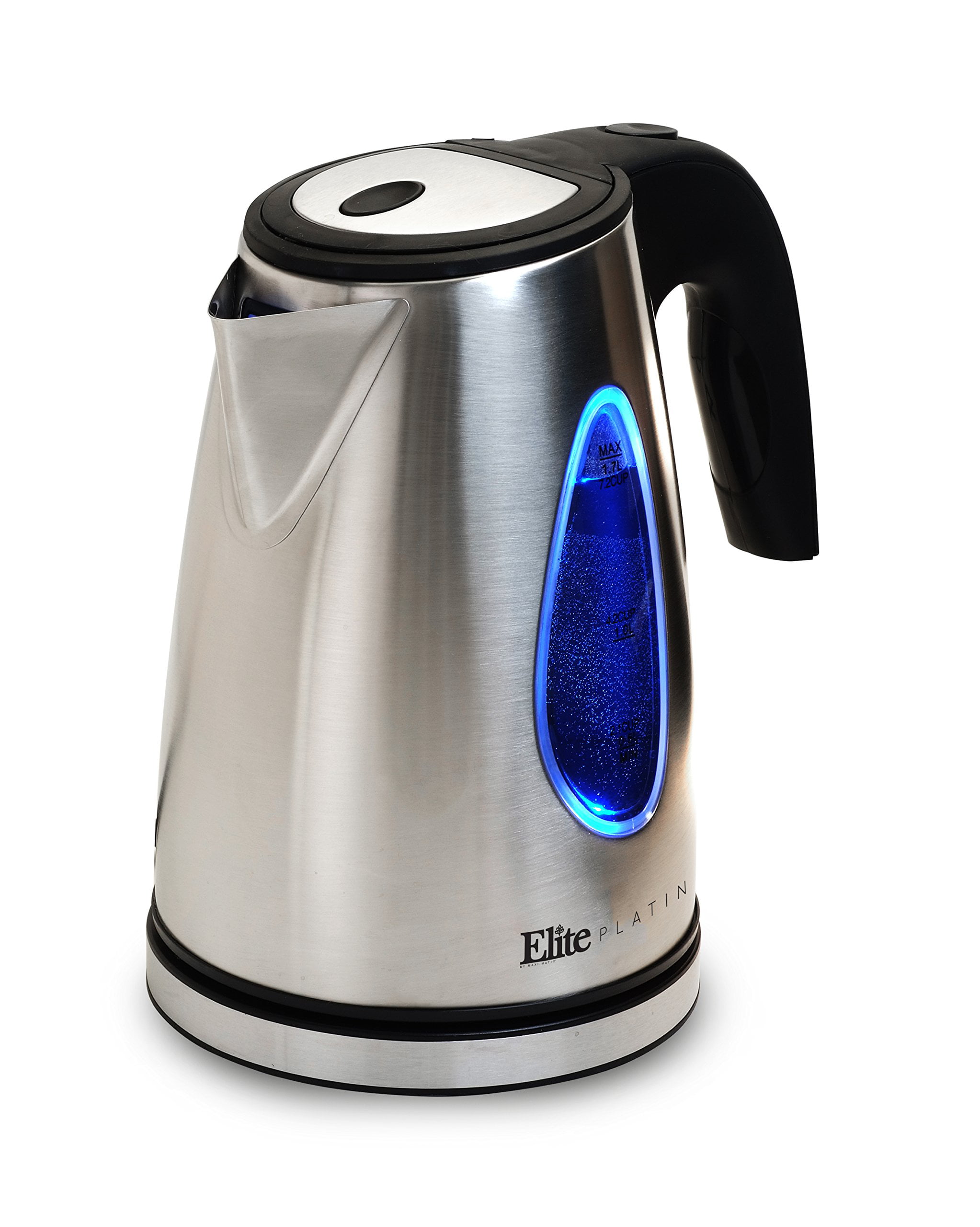 Maxi-Matic Glass Electric Tea Kettle - Fast Boil, BPA-Free, Auto Shut-Off -  1L