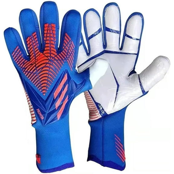 Elite Pro Strapless Goalkeeper Gloves, Professional Match Soccer Gloves with 4mm Contact Latex for Maximum Grip and Ball Control