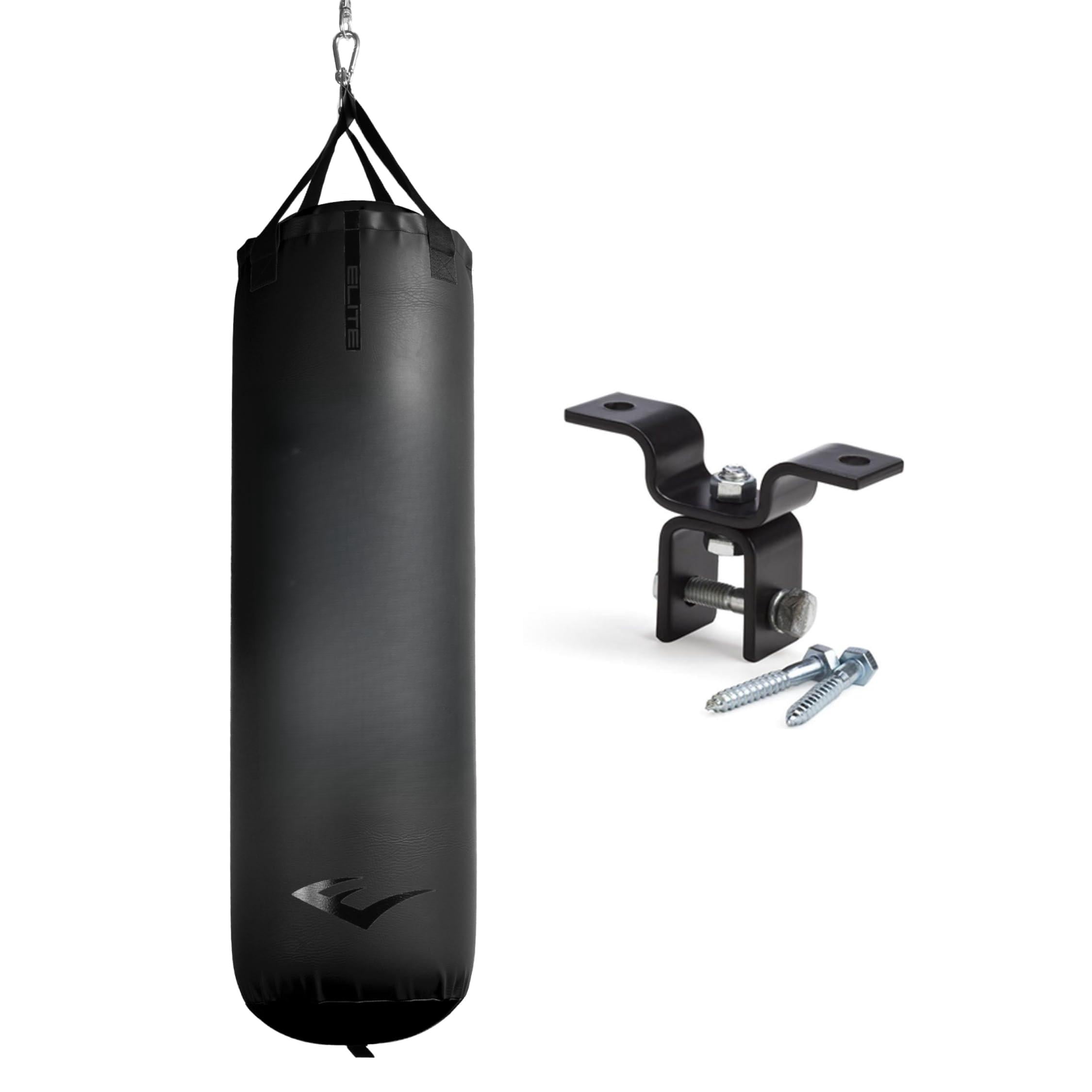 Elite Punching Bag - Hanging Heavy For Adults With Dual Strap System | Durable Boxing  Mma Muay Thai Home Gym