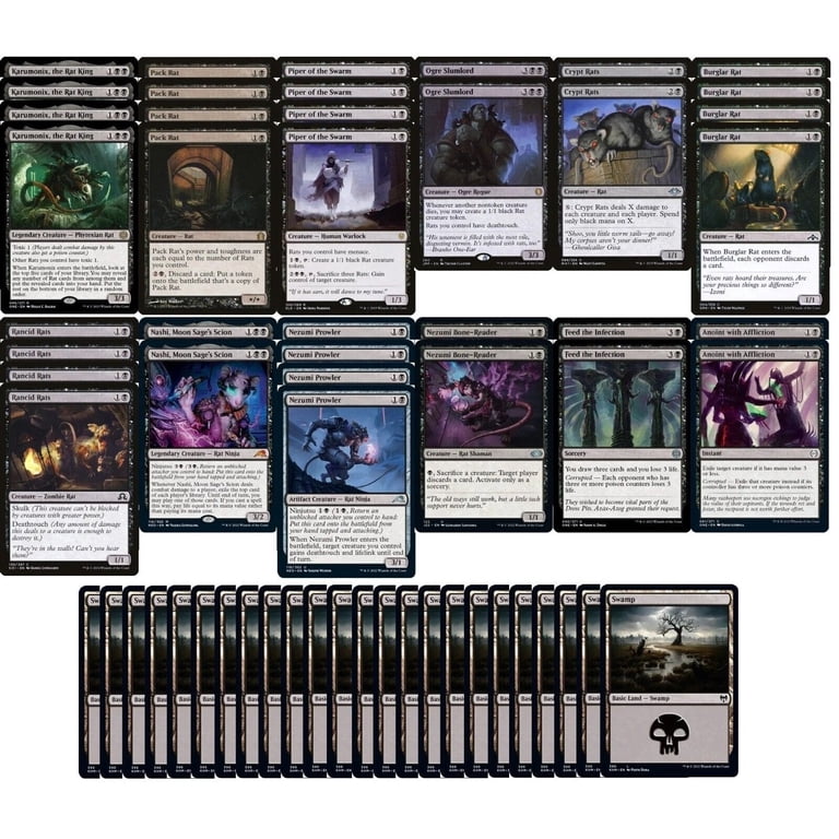 Elite Rat Deck - Discard - Mono Black - Powerful - Modern - 60 Card MTG  NM/M!! - Walmart.com