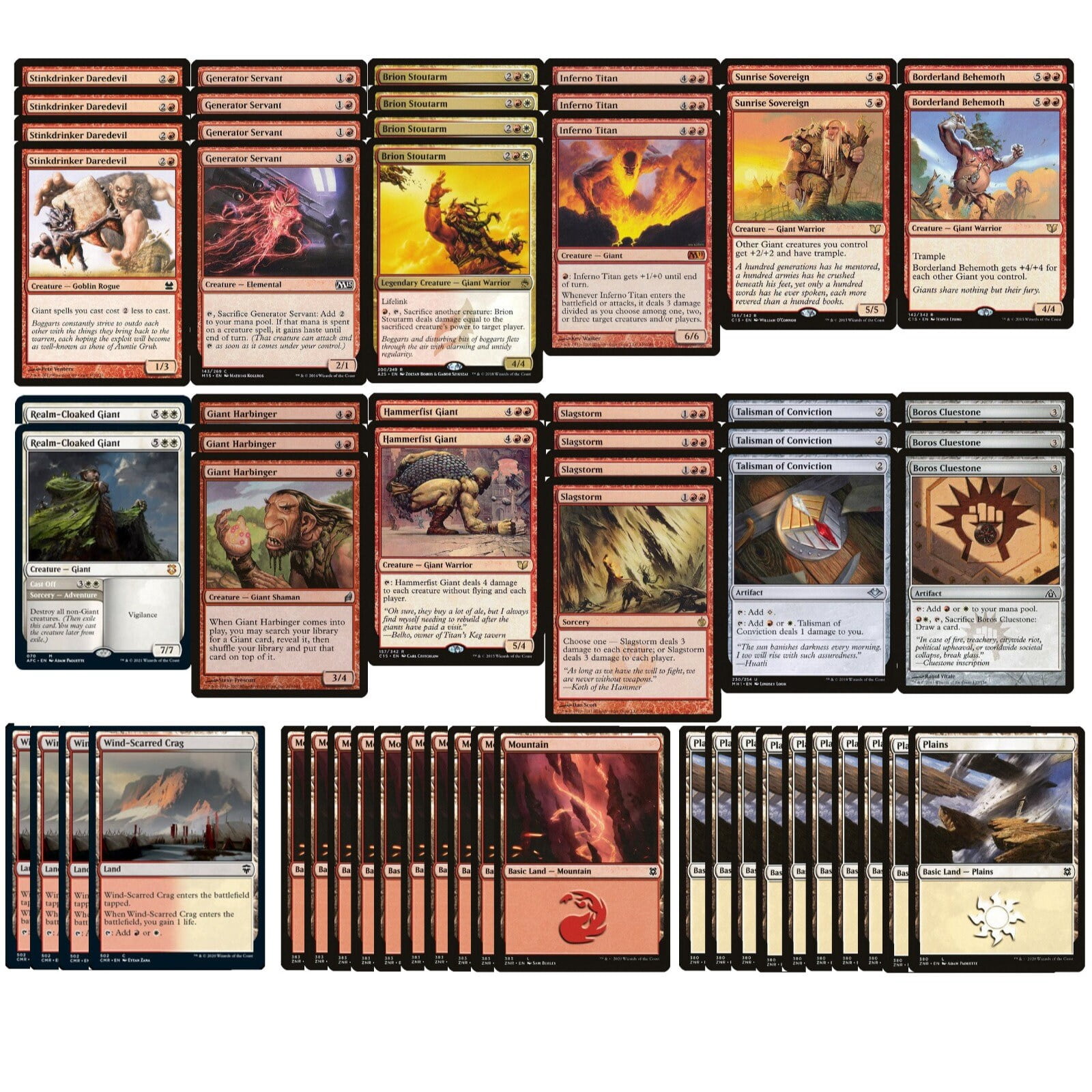 60 card mtg deck Swift Samurai-60 Magic the Gathering Deck-mtg-rares-red/white-casual-fun and Elves with new and returning mechanics Elite Gruul Landfall Deck -
