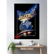 Elite Retro Game Design Poster Wall Art, Modern Wall Decor For Living Room Bedroom, 8x12 UNFRAMED