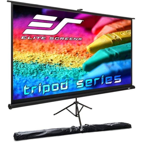 Elite Screens Tripod Series, 72-INCH 16:9, Indoor Outdoor Projector Screen, 8K / 4K Ultra HD 3D Ready, 2-Year Warranty, T72UWH
