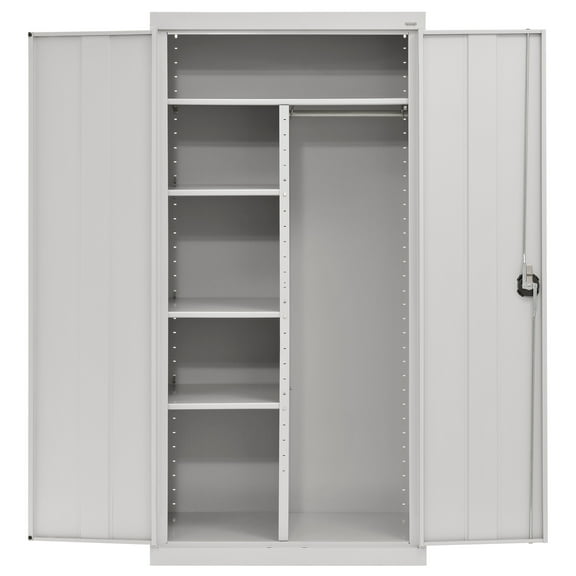 Elite Series Combination Cabinet with Adjustable Shelves, 36"W x 18"D x 72"H, Dove Gray