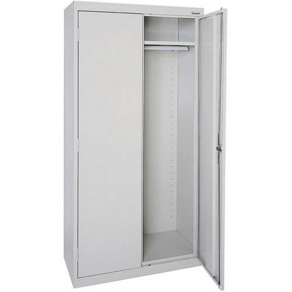 Elite Series Wardrobe Cabinet with Adjustable Shelf, 46"W x 24"D x 72"H, Dove Gray