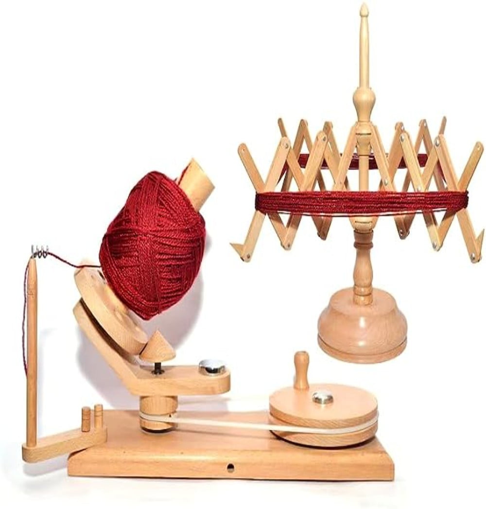 Elite Store Wooden Yarn Winder & Swift Large Wooden Yarn Winder for