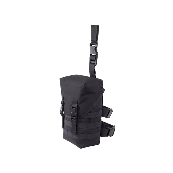Elite Survival Systems Can-Ready Gas Mask Pouch, Thigh Carry, Black