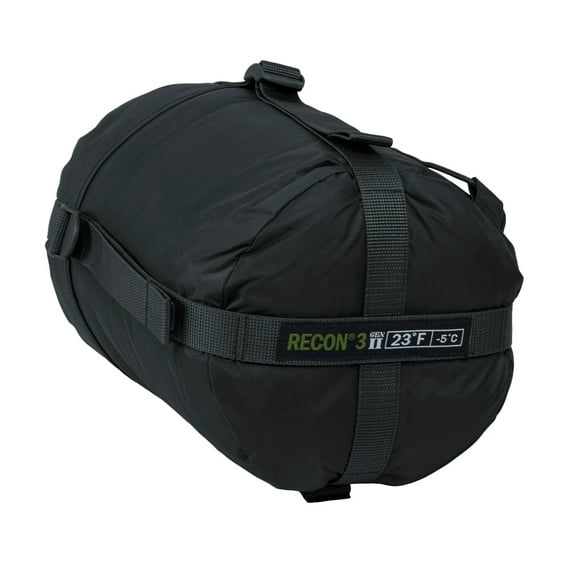 Elite Survival Systems Recon 3 Sleeping Bag, Black, Rated to 23 Degrees Fahrenhe