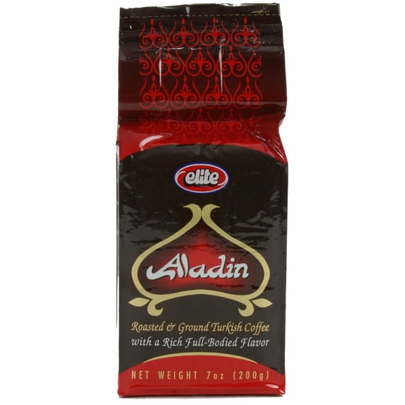 Elite Turkish Aladin Roasted Ground Coffee, 7 oz Bag