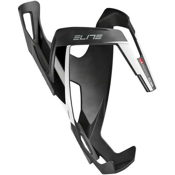 Elite Vico Carbon Water Bottle Cage - Matte Black/White