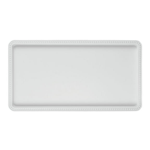 Elite White Melamine Serving Tray 15"L x 8"W x 1"H