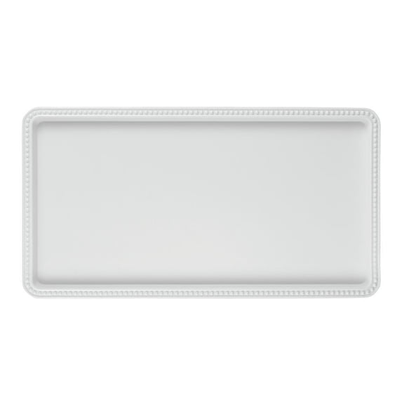 Elite White Melamine Serving Tray 15"L x 8"W x 1"H
