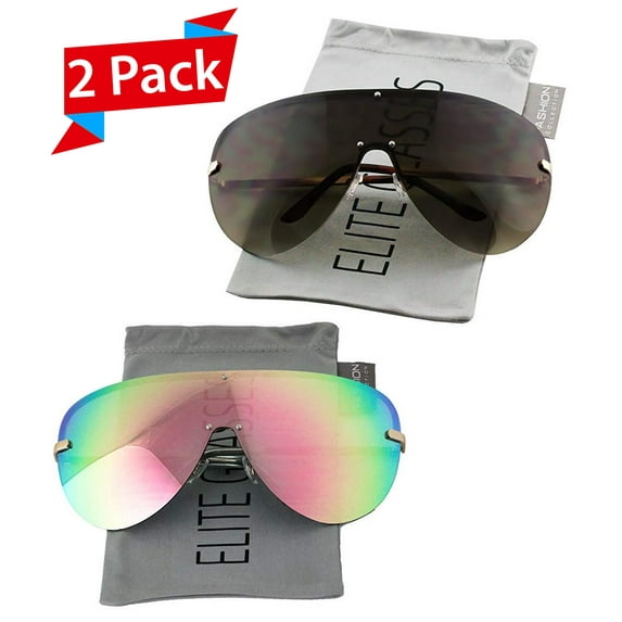 Elite XXXL OVERSIZED Huge Big MASK SHIELD Half Face Owen Large Sunglasses