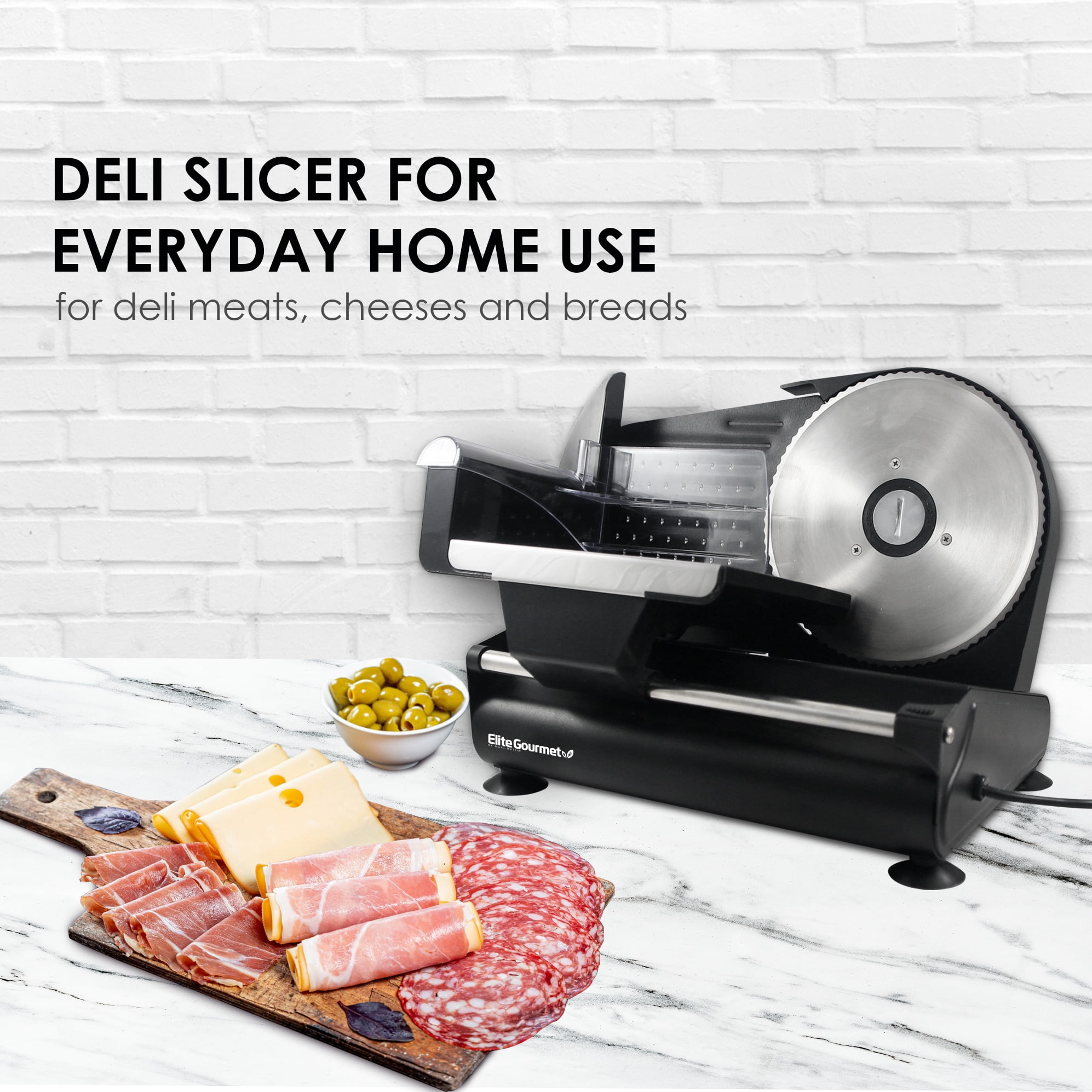 Maxi Matic Elite Platinum Electric Deli Food Meat Slicer EMT625B for
