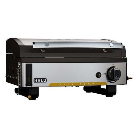 HALO Elite1B 1-Burner Outdoor Propane Gas Griddle with 2-Zone Cooking and Compact Design
