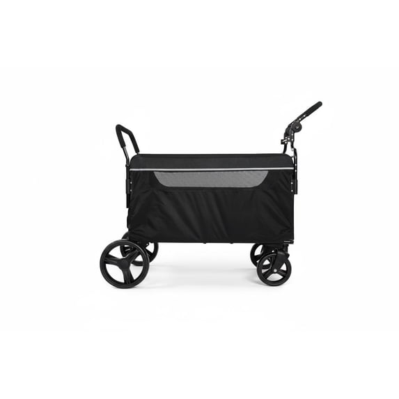 EliteEdge 2-in-1 Push-Pull Pet Wagon with Wheels,200lbs Large Dog Wagon Stroller, Foldable All-Terrain Stroller for Large & Medium Dogs, Outdoor Walks, Camping, Blue