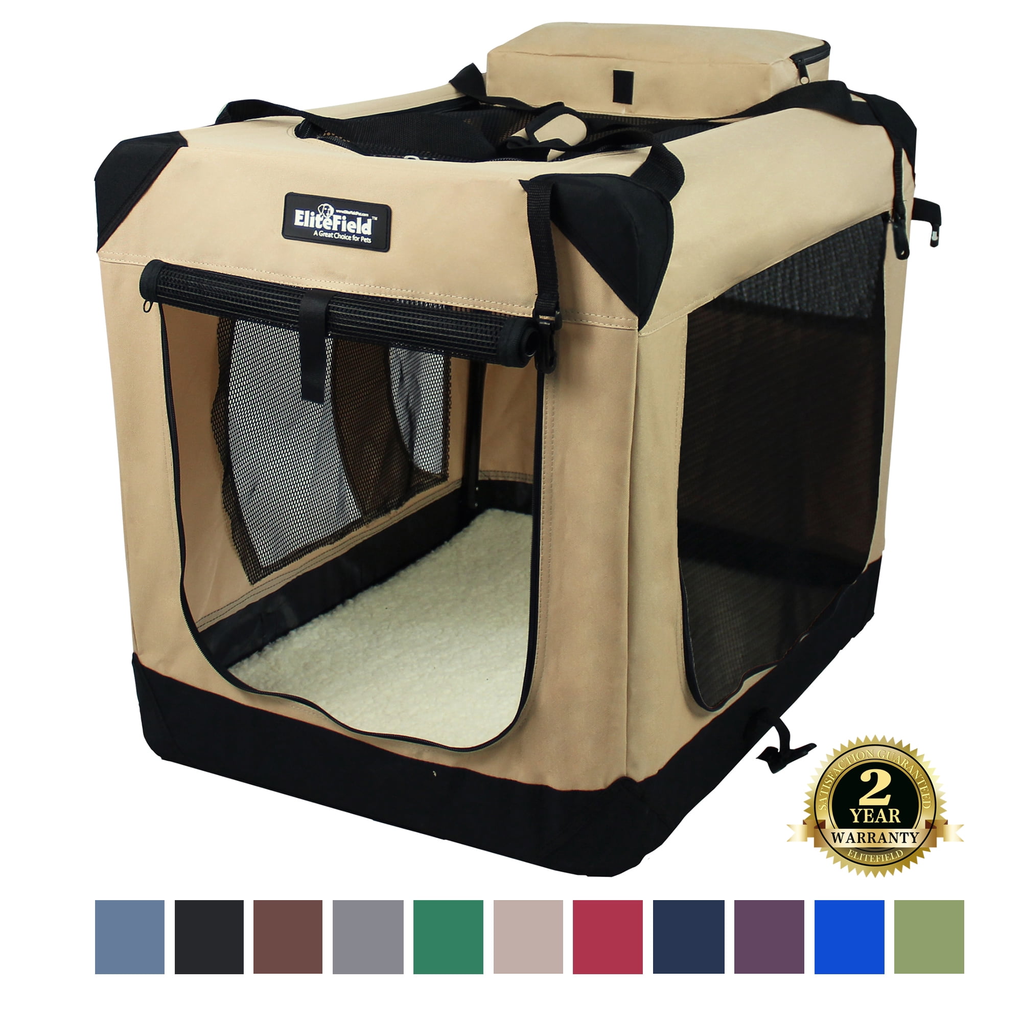 EliteField Soft Sided Pet Carrier (3 Year Warranty, Airline Approved), Multiple Sizes and Colors Available