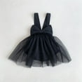 thumbnail image 1 of EliteGoogv Baby Girls Spaghetti Strap Tulle Romper Dress Big Bow Back Fluffy Ruffled Layer Outfit Photo Birthday Celebration Gown,Black,73, 1 of 7