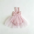 thumbnail image 1 of EliteGoogv Baby Girls Spaghetti Strap Tulle Romper Dress Big Bow Back Fluffy Ruffled Layer Outfit Photo Birthday Celebration Gown,Pink,90, 1 of 7