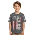 thumbnail image 1 of EliteGoogv Boys 4th of July T Shirts Short Sleeve Crew Neck Patriotic Flag Print Casual Tees Kids Tops Kids Shirts 250th Independence Day 4-5 Years, 1 of 3