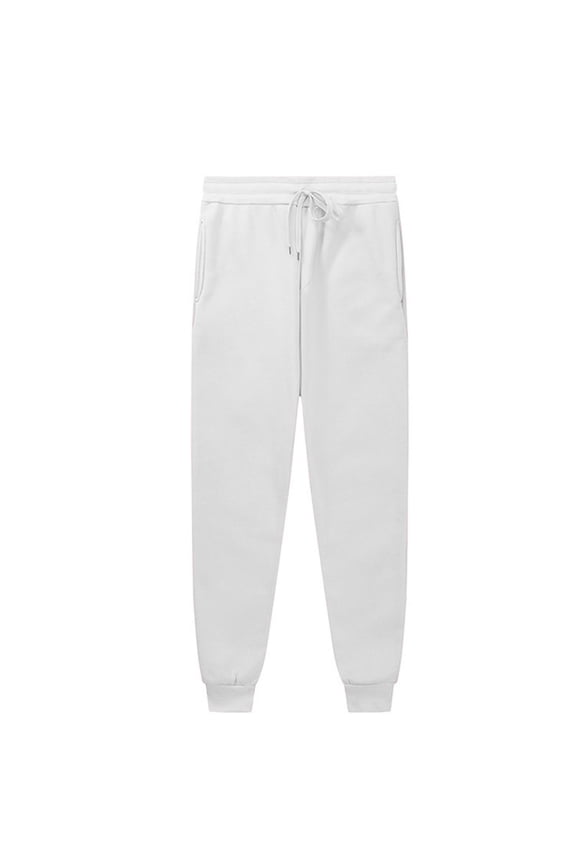 Boys Sweatpants Warm Cozy Fall Winter Sports Pants Elastic Waist Casual Joggers For Kids School Playground Track Pants White 2-3 Years