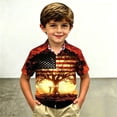 thumbnail image 1 of EliteGoogv Boys T Shirts Crew Neck Short Sleeve Graphic Tees For Boys Stretchy Vacation T Shirts Casual Fall Summer Tee Tops Red4 6-7 Years, 1 of 4