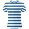 thumbnail image 1 of EliteGoogv Boys T Shirts Crew Neck Short Sleeve Striped Tees For Boys Cute Style Vacation T Shirts Casual Summer Fall Tee Tops Light Blue 6, 1 of 2