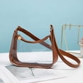 thumbnail image 1 of EliteGoogv Crossbody Bags For Women Clear Transparent Design Womens Crossbody Bags Multi Pocket Shoulder Bags Lightweight Cosmetic Tote Bags Casual Daily Handbags Brown, 1 of 4