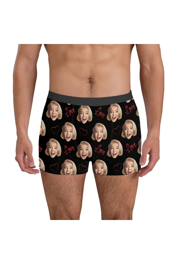 Custom Boxers For Men Boyfriend Father Husband, Personalized Funny Boxers For Men Valentine'S Birthday Gifts Trunks Wine S