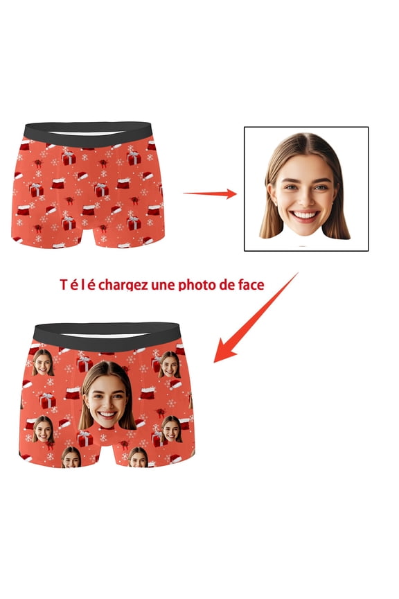 Custom Mens Boxer Briefs Customized Funny Underwear Personalized Boxers Valentine'S Birthday Gifts For Boyfriend Husband Him Men’S Underwear Pink XL