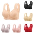 thumbnail image 1 of EliteGoogv Front Closure Bras For Women Wireless Bras For Women Full Coverage Bras For Women Seamless Stylish Pattern Womens Bras Comfort Fit Everyday Bras For Women Beige L, 1 of 6