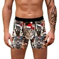thumbnail image 1 of EliteGoogv Funny Boxers for Men Graphic Underwear Novelty print Christmas Men Shorts Beige XL, 1 of 4