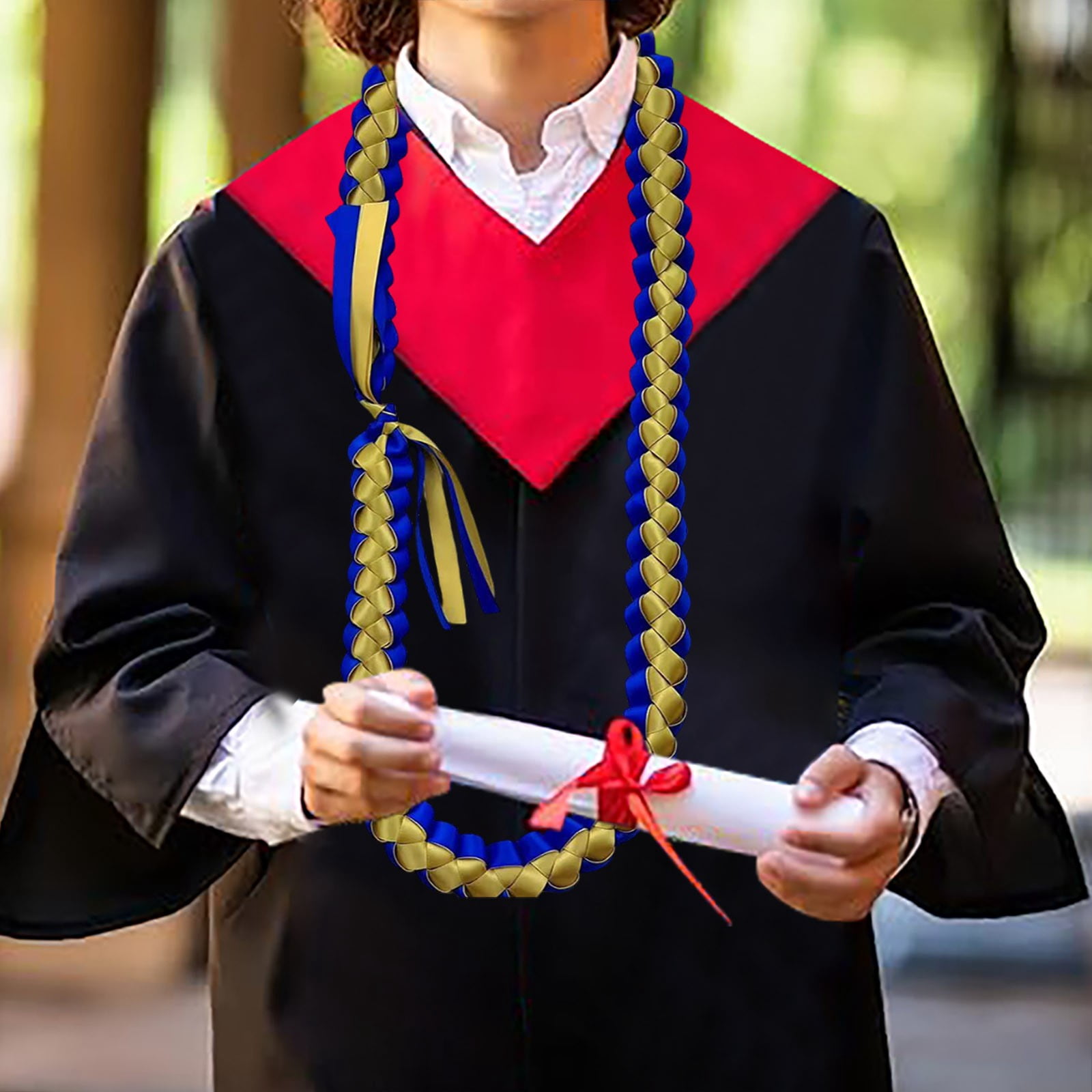 Gradation Layer EliteGoogv Graduation Double Layer Braided Satin Honor Cord Lei Woven ...