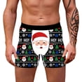 thumbnail image 1 of EliteGoogv Graphic Underwear for Men Funny Graphic Boxers Novelty print Christmas Men Shorts Black S, 1 of 4