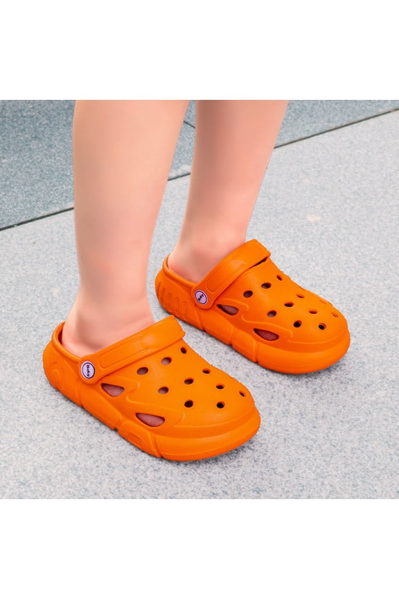 Kids Garden Clogs EVA Upper Round Toe Slip On Sandals for Boys Summer Beach Pool Shoes Non Slip Rubber Sole Lightweight Outdoor Casual Footwear US:12/6-7 Years