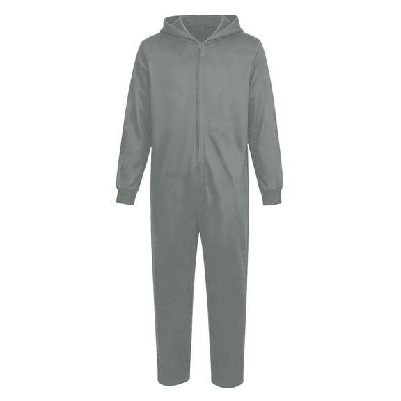 EliteGoogv Kids Hooded Onesie Zip Up Jumpsuit One Piece Loungewear Home Wear for Boys Girls,8-10 years
