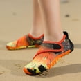 thumbnail image 1 of EliteGoogv Kids Water Shoes Mesh Upper Lace Up Closure Round Toe Quick Dry Aqua Socks for Boys Girls Soft Sole Beach Swimming Pool Footwear US:13/7-8 Years, 1 of 9
