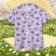 thumbnail image 1 of EliteGoogv Little Boys Girls Unisex T-shirt Short Sleeve Collared Tee Tops Graphic Lightweight Classic Fit Blouses Summer Fall Casual Outdoor Playwear Tops,Light Purple,5-6 Years, 1 of 3