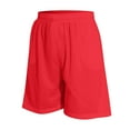 thumbnail image 1 of EliteGoogv Mens Basketball Mesh Shorts Solid Color Breathable Quick Dry Athletic Training Gym Workout Casual Sports Shorts,Red,XL, 1 of 2
