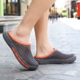 thumbnail image 1 of EliteGoogv Mens Clogs Breathable On Sandals Lightweight Outdoor Walking Shoes Non Flat Beach Shoes Summer Spring Fall Casual Footwear Grey US :7.5, 1 of 9