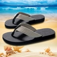 thumbnail image 1 of EliteGoogv Mens Flip Flops Non Thong Open Toe Summer Beach Slippers For Men Breathable Flat Rubber Sole Wide Fit Outdoor Walking Sandals Travel Casual Footwear US :8, 1 of 7