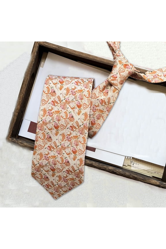 Mens Geometric Diamond Print Necktie Abstract Pattern Silk Like Tie For Formal Business Party Prom Wedding And Daily Wear,Beige,One Size