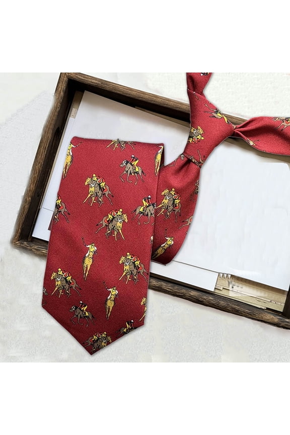 Mens Geometric Diamond Print Necktie Abstract Pattern Silk Like Tie For Formal Business Party Prom Wedding And Daily Wear,Red,One Size