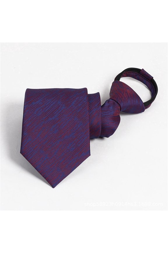 Mens Pre Tied Business Neckties Assorted Solid And Striped Pattern Elastic Strap Tie For Formal Office Wedding And Daily Wear,AH,One Size