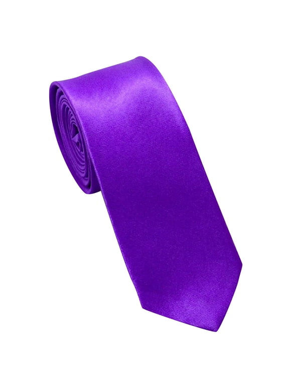 Mens Solid Color Necktie Classic Formal Business Tie For Work Uniform Office Wedding And Special Occasions,Dark Purple