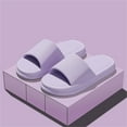 thumbnail image 1 of EliteGoogv Mens Women Slippers Thick Sole Shower Shoes Pillow Soft Bathroom Sandals Lightweight EVA On Mules For Women And Men Indoor Outdoor Home Slippers Purple US :7.5, 1 of 5